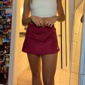 Maroon Nike Tennis Skirt